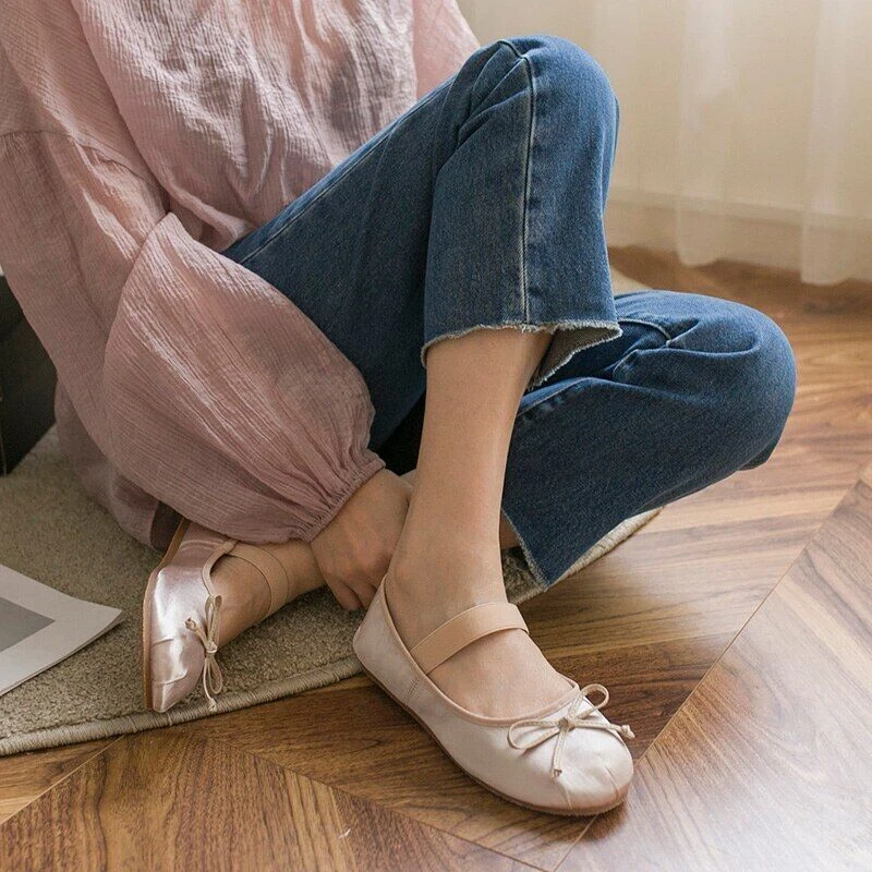 Silk Ballet Shoes Ballet Shoes Women Flats Elegant Valentine Shoes
