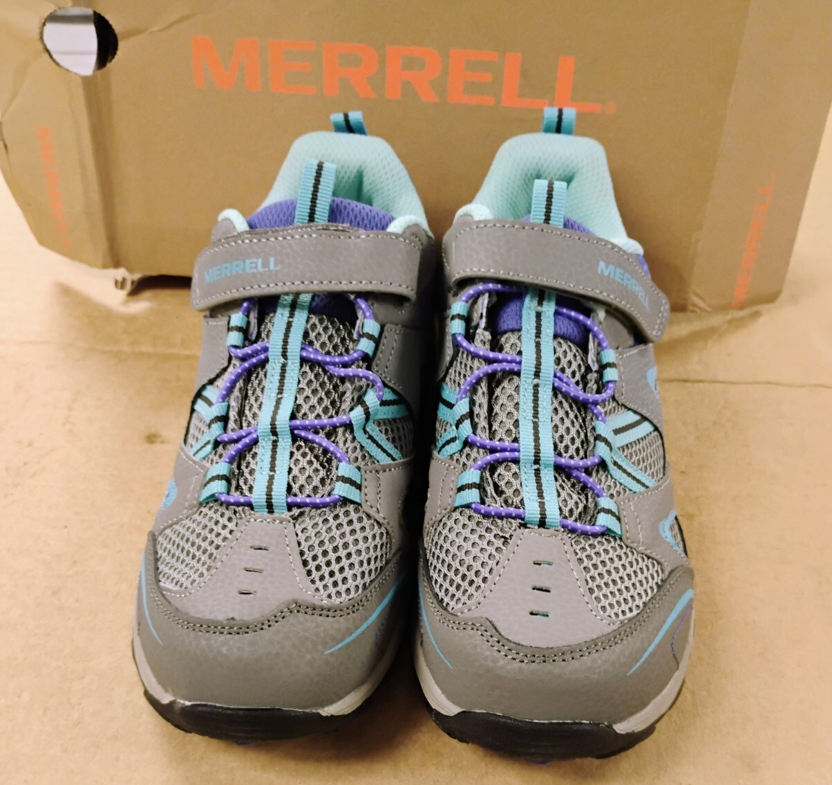 Merrell Kids Trail Chaser scarpe da trekking elastico pizzo ragazze taglia 4 grigio multicolore