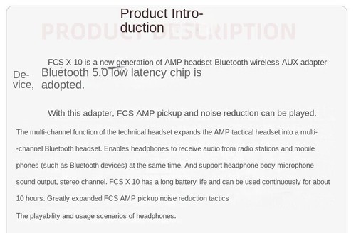 Adaptador auxiliar Bluetooth táctico FCS-para auriculares de reducción de ruido FCS-Amp Pickup - Imagen 8 de 20