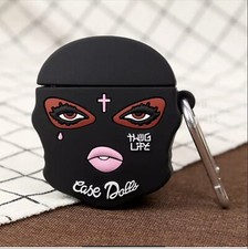 BLACK THUG LIFE AIR PODS 1 2 SILICONE CASE COVER