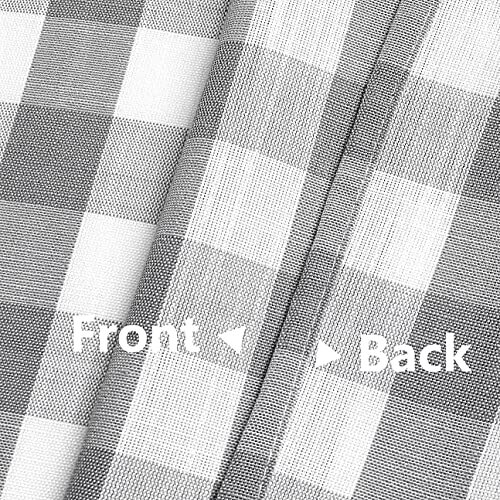 Buffalo Plaid Cafe Curtains 36 Inches Long, Gray and Tiers丨36"L Silver/Grey - Bild 4 von 6
