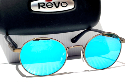 NEW Revo RILEY Matte Gunmetal Silver POLARIZED Blue Water Sunglass 1143 00 BL - Afbeelding 1 van 14