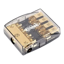 3 IN 4 OUT AGU GLASS FUSE DISTRIBUTION POWER BLOCK 4 GAUGE 8 AWG 12V US SELLER 