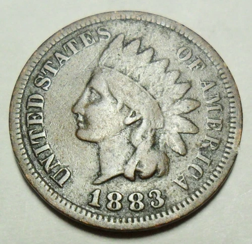 1883 P Indian Head Cent Penny  *VG - VERY GOOD*   **FREE SHIPPING**