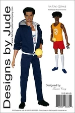 In the Game Doll Clothes Sewing Pattern for 13" Monarch Homme Integrity Dolls