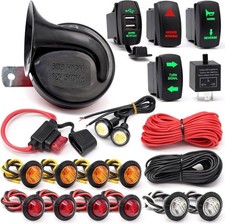 Universal ATV UTV Turn Signal Horn Kit,Street Legal Kit Fit UTV ROV ATV Golf