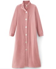 Size 4X Cozee Corner Mauve Snow Ribbed Fleece Robe Duster Loungewear House Coat