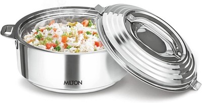 Milton Galaxia 2500 Insulated Stainless Steel Casserole 2.6 Qt 10 Cups Silver