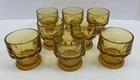 Set of 8 Vintage Anchor Hocking Amber Georgian Juice Glass 3" Tall FREE SHIPPING