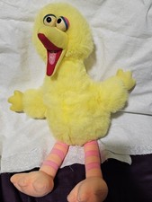 Big Bird VTG 1986 Sesame Street Talking Plush Pull-String Hasbro  Working