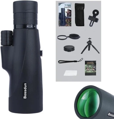 Monokular 10–30x50 Zoom – HD Fernglas mit Handyhalter & Stativ für Outdoor - Bild 1 von 4