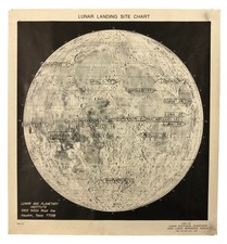 Vintage 1967 NASA Lunar Landing Site Chart 16...