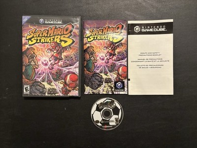 Super Mario Strikers Nintendo GameCube Black Label Complete CIB Tested & Works!