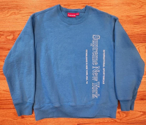 Col rond logo latéral Supreme New York taille S 2020 occasion bleu royal bight FW20 NY