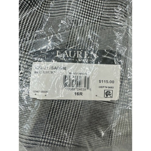 NWT Ralph Lauren Boys Sz 16R Black And White Houndstooth/Tweed Sport Coat - Picture 9 of 9