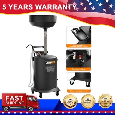 Waste Oil Drain Tank Portable Oil Drain 18.5 Gallon Air Operate Drainer 70L NEW