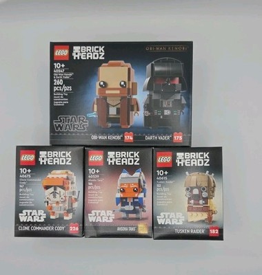 Lot of 4 LEGO Star Wars Brick Headz Sets - 40547, 40675, 40539, 40615 New Sealed