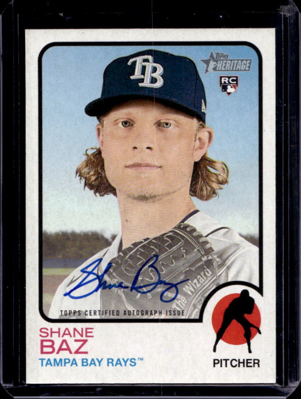 2022 Topps Heritage Shane Baz Real One Auto RC Rookie #ROA-SB Rays