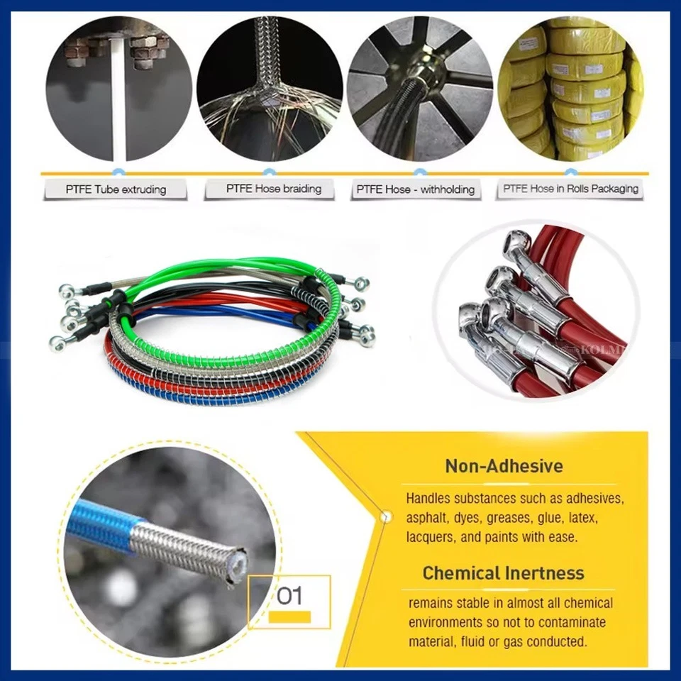 Tubo de manguera de aceite de embrague de freno de motocicleta negro 100 cm 39,37" trenzado hidráulico Foto 2 de 4