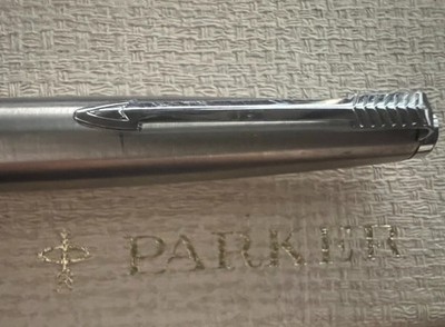 Parker 45 Stift Füllfederhalter Chrom Patrone Feder M Schreibt Vintage
