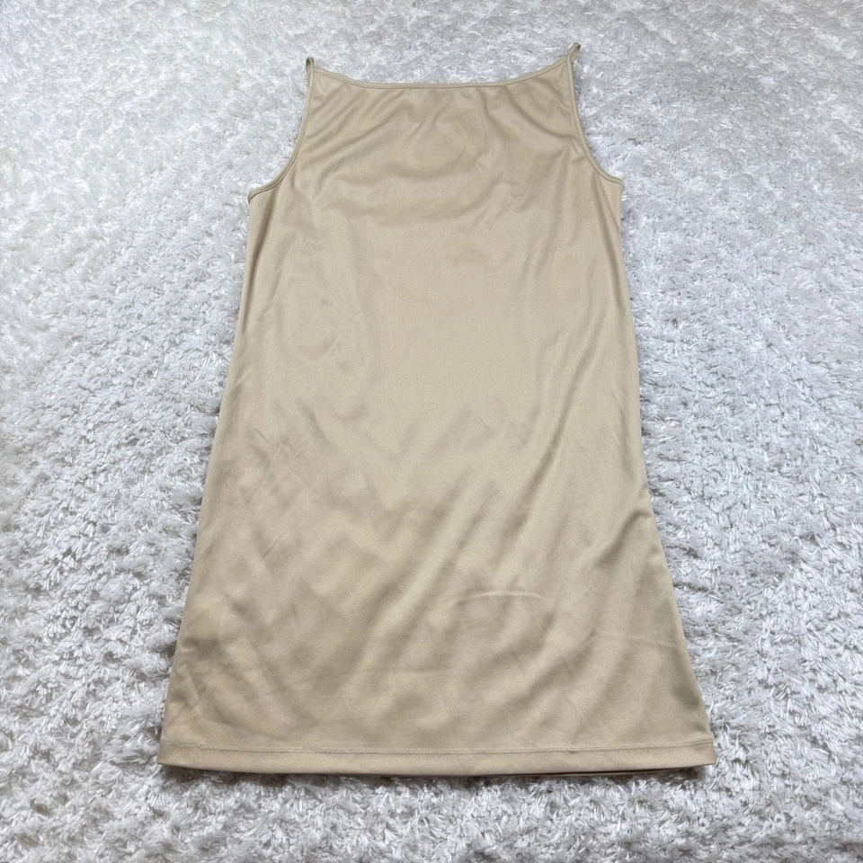 Vestido Robert Rodriguez Talla 0 Sin Mangas Mini Beige Mezcla Seda Coqueta Foto 2 de 4