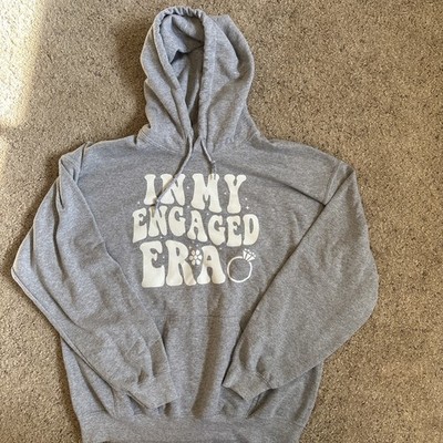 Gildan Large Gray Sweatshirt  In My Engaged Era  Bride Engagement Pullover