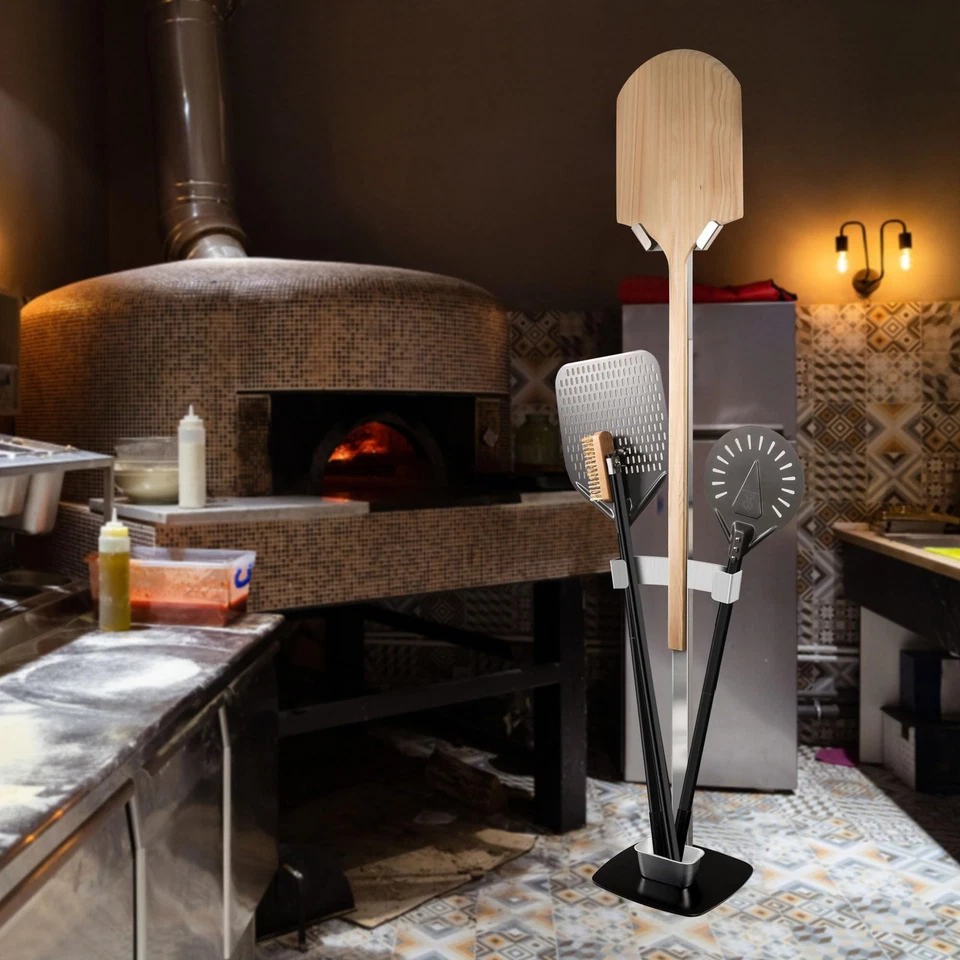 Estante para pelar pizza de acero inoxidable con base de metal de alta resistencia altura total 70" S... Foto 4 de 4