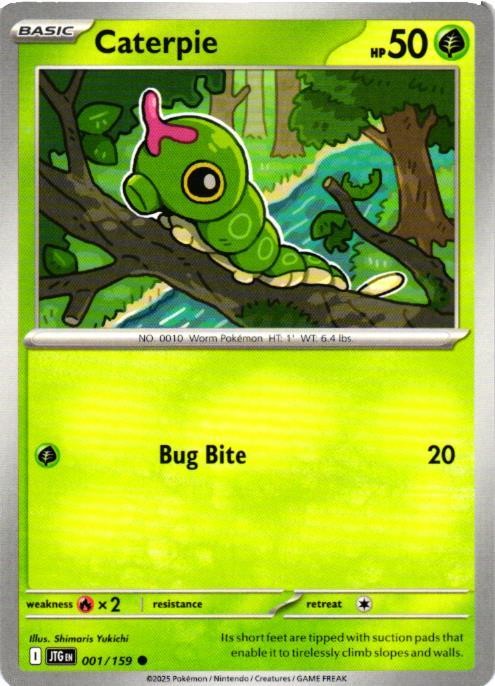 Caterpie 001/159 SV09: Journey Together NM