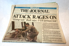 The Milwaukee Journal January 17th  1991 &ldquo;Attack Rages On" Iraq Dessert Storm