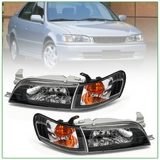 For 1993-1997 Toyota Corolla Headlights Assembly Kits Black Housing Corner Lamps For 1993-1997 Toyota Corolla Headlights Assembly Kits Black Housing Corner Lamps