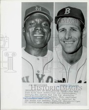 1965 Press Photo New York Mets Joe Christopher & Boston Red Sox Eddie Bressoud