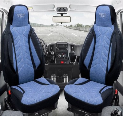 Schonbezüge Sitzbezüge für VW Scirocco 3 Bj 2008-17 in Schwarz/Blau PLKT206