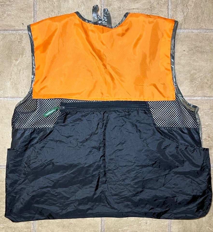 Remington Hunting Shooting Vest Men’s Large Game Bag Utility Camo Orange Mesh - Image 3 of 4