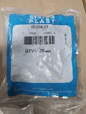 NEW Bag OF 20 SYSTEM PLAST VG-018-03 HEAVY DUTY RAIL CLIPS