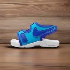 Nike Sunray Adjust 6 TD Girls Sandals Toddler 7C Blue White DR5709-400
