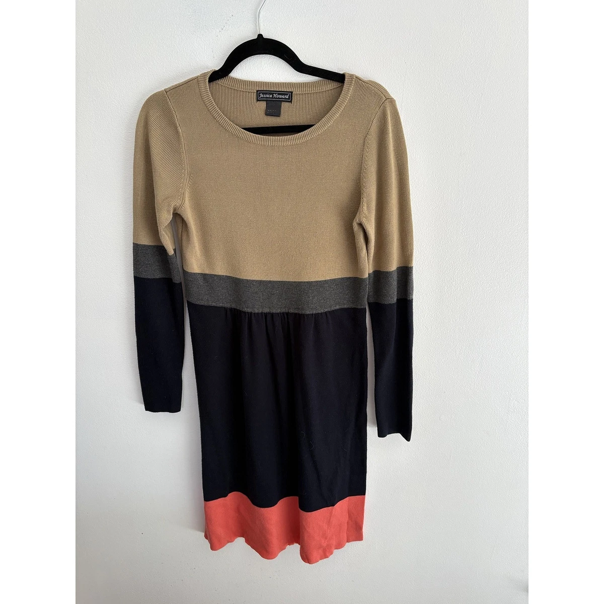 women's long sweater dresses Women's Feels Like Now Mocha Brown Ribbed Knit Sweater Mini Dress | Size: L