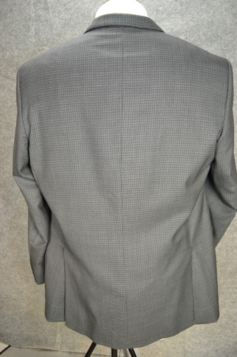 Peter Millar Blazer Jacket Pure Wool Mens Size 44 T Gray Microcheck Sport Coat - Picture 4 of 20