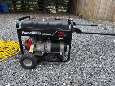 #ad #ad PowerBoss 030220 Generator 7000W 12000 W Honda Engine 120 240V Circuit Breakers $399.99