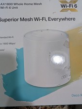 TP-Link Deco X20 AX1800 Whole Home Mesh Wi-Fi 6 System Dual Band 1 Pack 