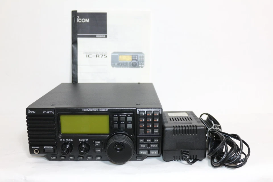 Icom IC-R75 Shortwave Amateur Radio Receiver w/ CR-282 & UT-106 DSP Unit - Image 2 of 4