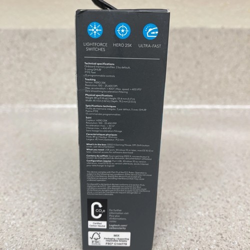 Logitech G502 X Wired Gaming Mouse White Hero 25K Sensor - NEW - SHIPS FAST - Picture 3 of 6