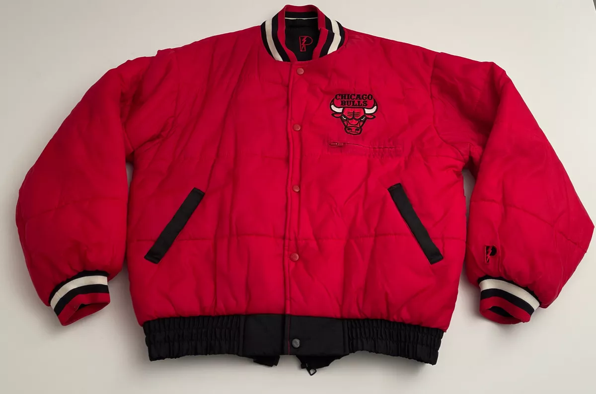Rare Vtg Reversible 90's Chicago Bulls NBA Puffer Jacket By Pro