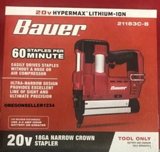 BRAND NEW 20V Cordless 18 Gauge Narrow Crown Stapler (Tool Only)
