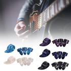 4pcs Guitar Plectrums Sheath Thumb Finger Picks for Acoustic Electric Bass Guita