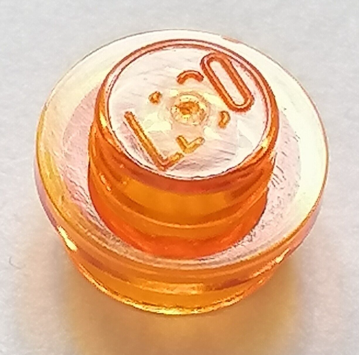 Lego 4222960 / 6240227 / 4073 - Trans-Orange Plate Round 1x1