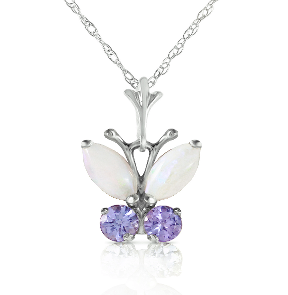 Genuine Opal & Tanzanite Butterfly 18