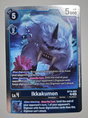 Digimon Card Game - Ikkakumon BT14-023 Blast Ace Holo Rare | eBay