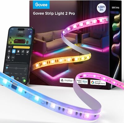 RGBIC Strip Light 2 Pro with Matter 6.56ft Smart LED Strip Lights Compatible