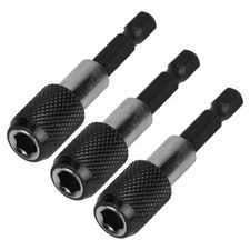 3X 1/4" Screwdriver Extension Quick Change Holder Hex Bit Drill Adapter Magnetic