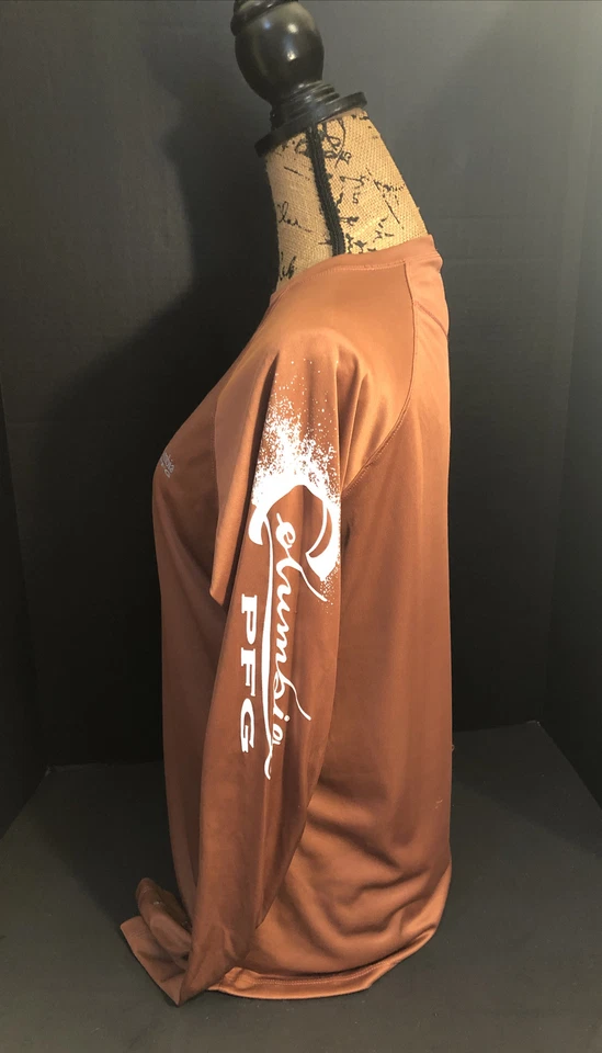 Camisa Columbia PFG Mujer Grande Marrón Manga Larga Foto 4 de 4